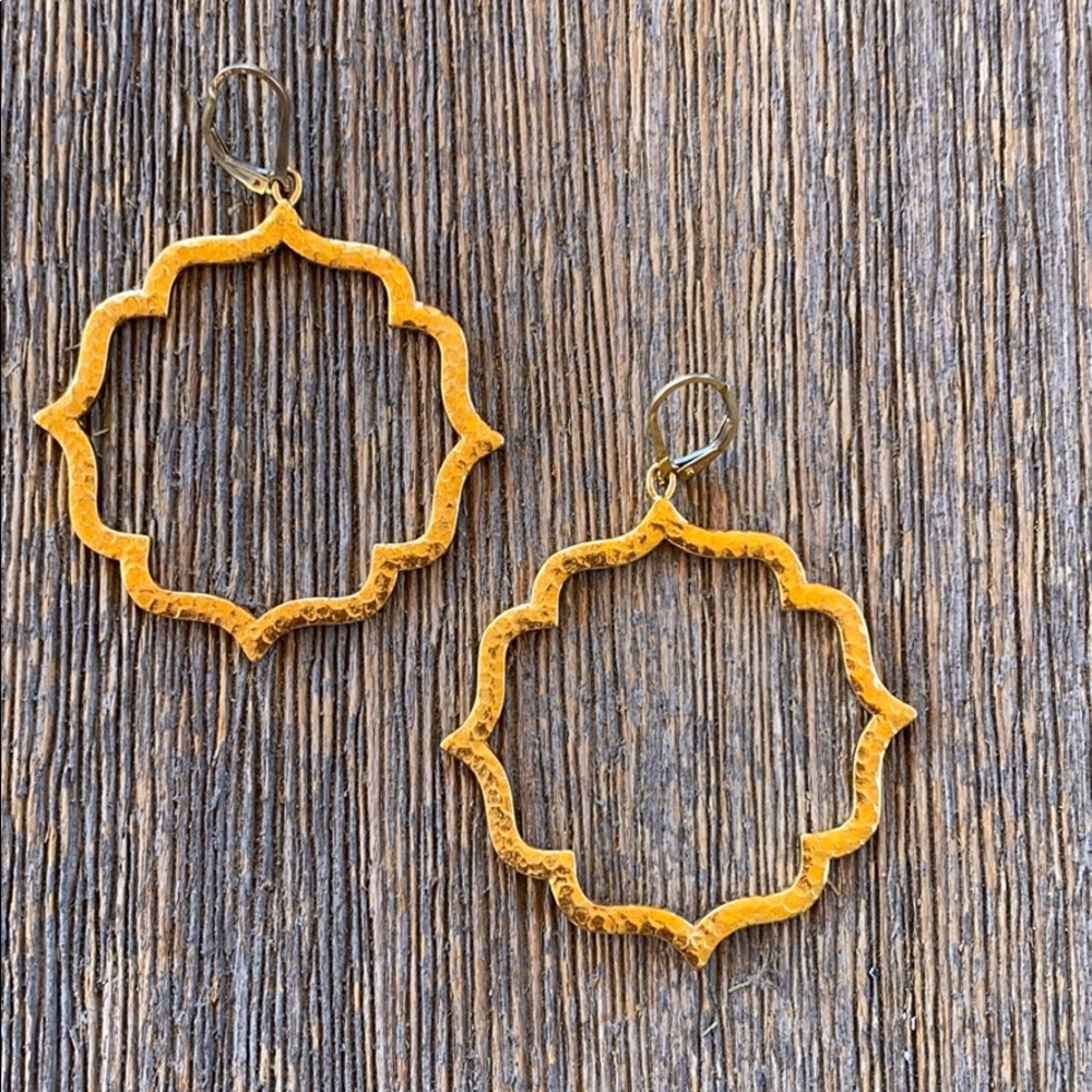 Hammered gold earrings